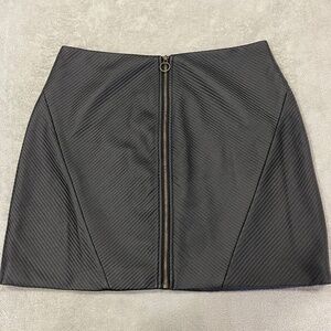 Black Leather Mini Skirt Size 14